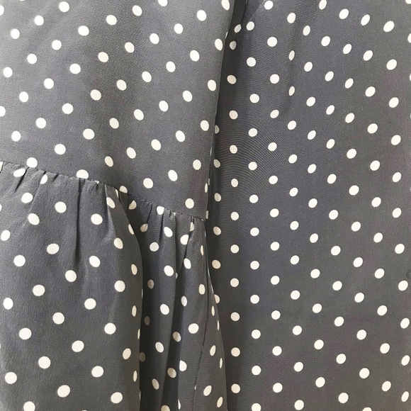 BEL AIR - Tulip Sleeve Polka Dot Silk Dress - Picture 4 of 4